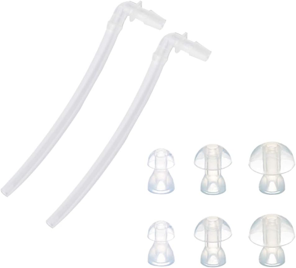 JYtop 2 x Universal Sound Tube + 6 x Ear Plugs/eartips /Domes for BTE Hearing Aids
