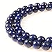 PLTbeads Gorgeous Natural Gemstone Loose Beads Smooth Round Approxi 15.5 inch DIY Bracelet Necklace for Jewelry Making (6mm, Lapis Lazuli)