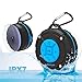 ASIYUN Portable Waterproof Wireless Shower Speakers with IPX7 HD Sound, Suction Cup, Speakers Built-in Mic, Hands-Free Speakerphone for iPhone 7/7Plus, iPad iPod and Android Phones(Blue)