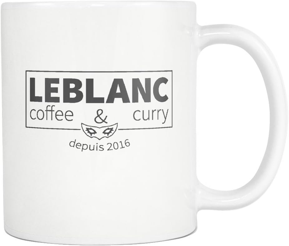 Cafe Leblanc Mug - 11oz White Ceramic Coffee Cup