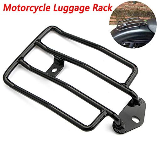 Mingting Motorcycle Solo Seat Rear Luggage Rack for Harley Sportster Iron X48 XL 883 XL1200 2004-2017,Black