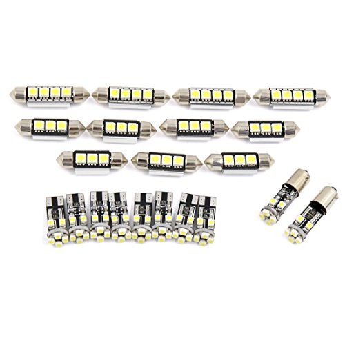 Etbotu 21pcs White Car Dome Map Reading LED Interior Light for BMW E46 Sedan Coupe M3 1999-2005 Canbus