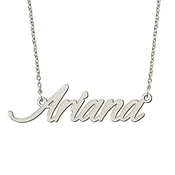 BYBWBL Ariana Name Pendant Necklace Silver Color