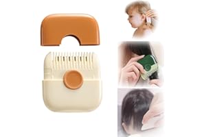 hoehew 2 in 1 Hair Trimmer/Comb Kids with Blades, Manual Bangs Trimmer Comb for Girls Women, Split Ends Hair Trimmer Razor Comb (Brown, one Size)