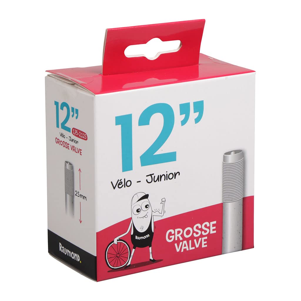 RAYMOND - Bicycle Inner Tubes, Scooter Wheels - 12 Inch Tube for Bicycle (Mountain Bike Junior) - Large Valve - Inner Tube 12 x 1.75-2.125 - Balance Bike - Scooter