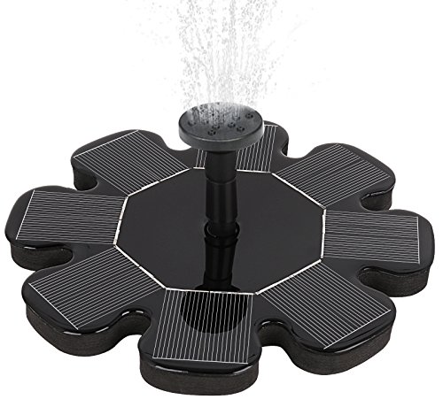 Solar Fountain Pump, Outdoor Solar Powered Bird Bath Water Fountain Pump Solar Sprinkler Fountain for Pool Garden Aquarium - Thumbnail 7