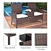 Tangkula Outdoor Furniture Set Paito Conversation Set with Remoable Cushions & Table Wicker Modern Sofas for Garden Lawn Backyard Outdoor Chat Set (loveseat)