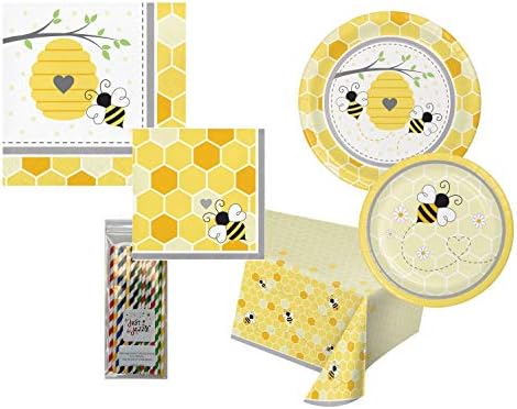 Creative Converting BumbleBee Party Bundle, 16 Guests