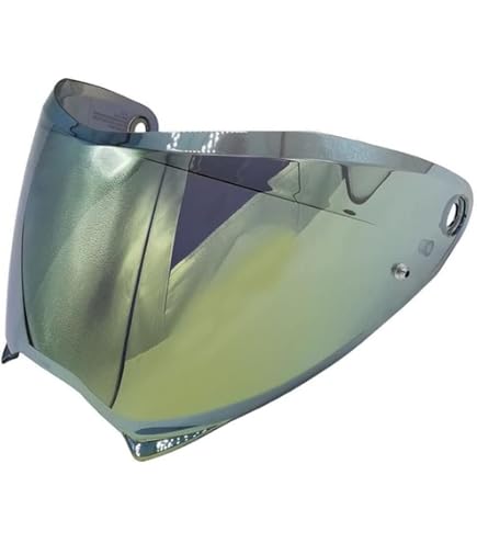 Amazon.com: HJC F70 Helmet HJ-32 Pinlock Ready Shield Blue Mirror