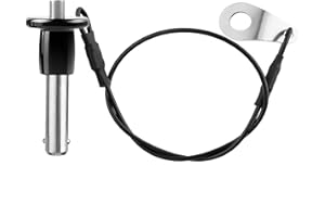 ZOWZEA 304 Stainless Steel Quick Release Pin 5/16 Inch(8mm) Diameter Ball Locking Pin with Push Button Lanyard Cable Usable Length 0.78"(20mm)