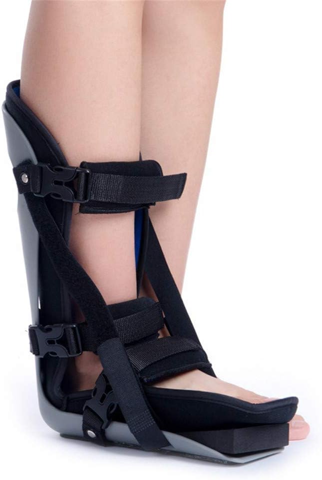 FDGBCF Hard Pla-ntar Fas-ciitis Night Sp-lint - Sta-bilizer Sup-port Reli-eves Inflam-mation - Foot-rest Boots with Adju-stable Velcro Stra-ps for Ach-illes Pain Re-lief