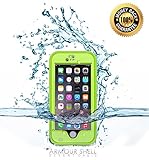 Armour Shell Waterproof Scratch Resistant Protective Case for iPhone 6 Plus - Lime Green