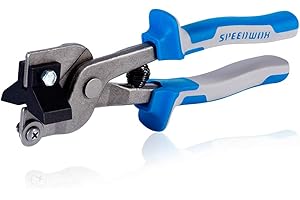 SPEEDWOX Glass Tile Nipper 8 Inches with Strong Plastic Breaker Bar Scoring Wheel for Quickly Cutting Porcelain Mosaic Cerami