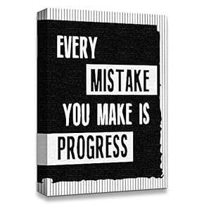 Canvas Wall Art Inspirational Words for Office Painting Artwork for Home Prints Framed - 12x18 inches