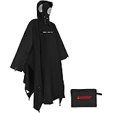 Andake Waterproof Rain Poncho for Adults Unisex,230T Ripstop Polyester,Raincoat Gear with Transparent Viewing Window Outdoors