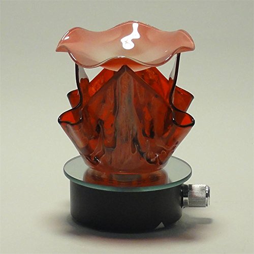 Electric Oil Warmer Burner Tart Diffuser Aroma Fragrance Wall Plug in Night Light Lamp (Red)