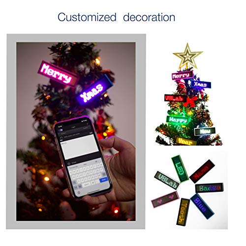 VBLab 18 Hours Wireless Bluetooth LED Name Badge Rechargeable Led Name Sign (Blue Pro Version) - Thumbnail 5