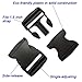 Plastic Buckles 1 1/2 Inch (Pack of 6) - Heavy Duty Quick Side Release for Webbing, Flat & Black - by Beaulegan …