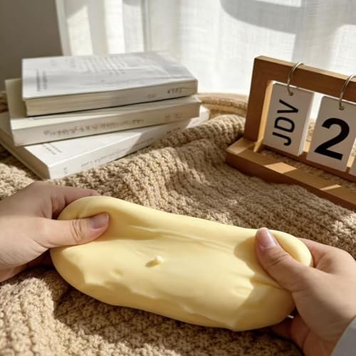 SLEEPHEAD® Cheese Squishy Stress Ball 7cm ，Cute Cheese Block Fidget Toy for Anxiety Relief Soft Silicone ，Squeeze Cheese Squishy Toy for Adults Teens Desk Decor & Party Favor