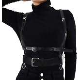 - Harness Belt Black Leather Goth Rave Adjustable *NEW* Amazon.com: Maeaccx Leather Garter Waist Belt, Black Punk  main image 4
