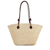Women Straw Tote Bag Summer Beach Bags Luxury Handmade Shoulder Bag Woven Basket Handbags Large Straw Purses