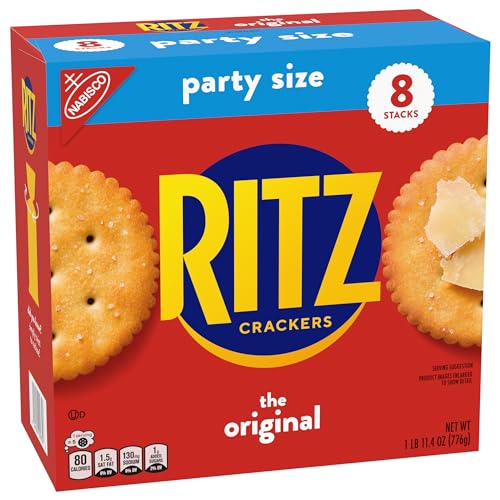 RITZ ORIGINAL CRACKERS, SNACKS FOR KIDS AND ADULTS, LUNCH SNACKS, PARTY SIZE, 27.4 OZ