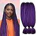 Purple Jumbo Braiding Hair Extension 3Pcs/Lot 24inch Jumbo Braid Hair High Temperature Fiber Synthetic Jumbo Braids Crochet Braids Extensions(Purple#,24