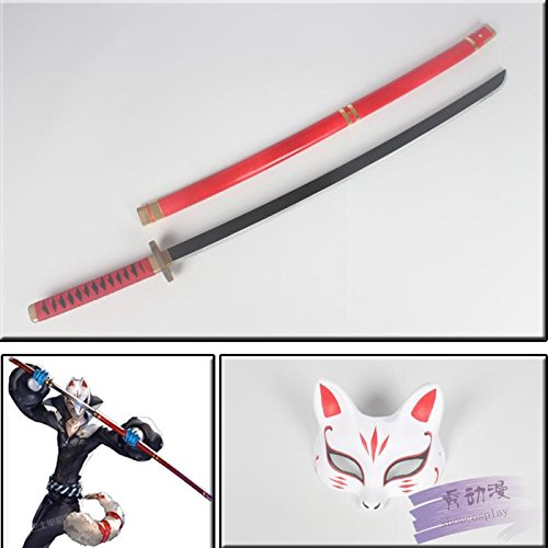 Persona 5 FOX Kitagawa Yuusuke Sword With Sheath Weapon And Mask Cosplay Prop