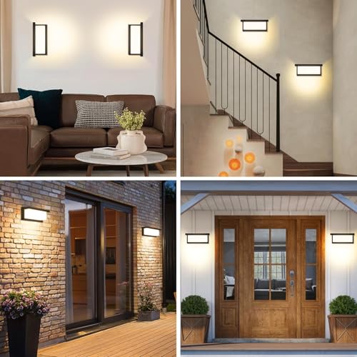 CHENBEN Outdoor Wall Light, 3000 K 18 W Outdoor Light, IP65 Waterproof Outdoor Lamp, Aluminium LED Outdoor Light for Garden, Terrace, Porch, Patio, Garage