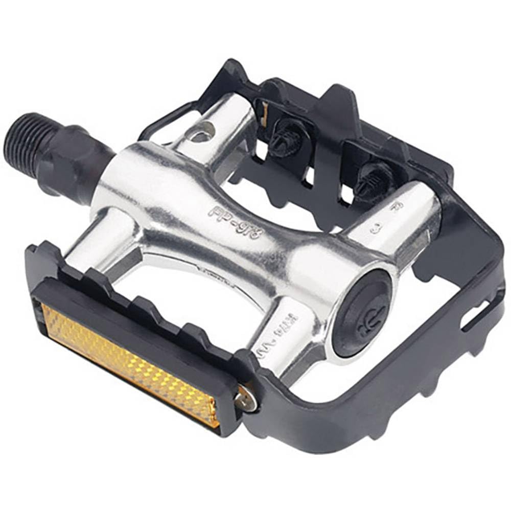Point 09006000 Mountain Bike/MBX Pedal Aluminium with Steel Cage Silver/Black