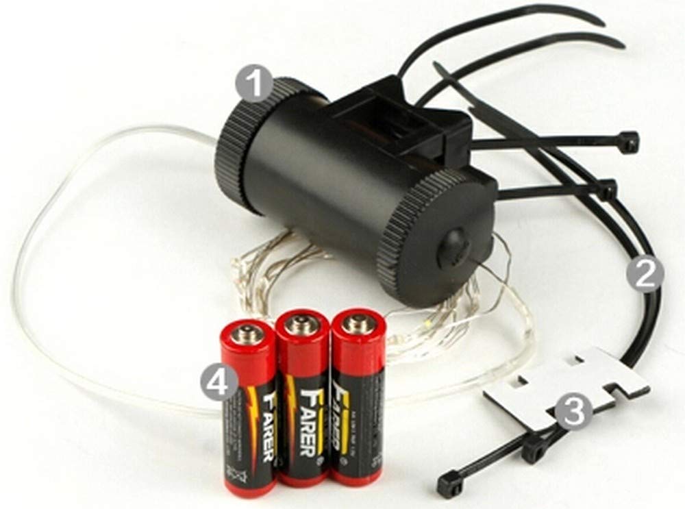 IkziLight Spinning Light, 18 Tech LED, 2.2 m, Transparent 2.2, S