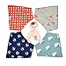 Snap Buttons Cotton Baby Bandana Drool Bibs Saliva Towel for Set of 4 Baby Feeding