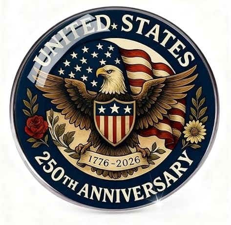Amazon.com: USA 250th Anniversary Brooch Pin Eagle USA 250 Years