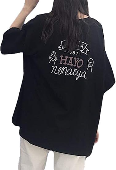 Amazon Qyyｔシャツ レディース 半袖 ゆったり ティーシャツ 大きいサイズ クルーネック 着痩せトップス 韓国 原宿系 夏 ファッション カットソー Tシャツ カットソー 通販