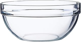 Arcoroc ARC 10021 Empilable Schale, Stapelschale, Schüssel, 23cm, 2.6 Liter, Glas, transparent, 1 Stück