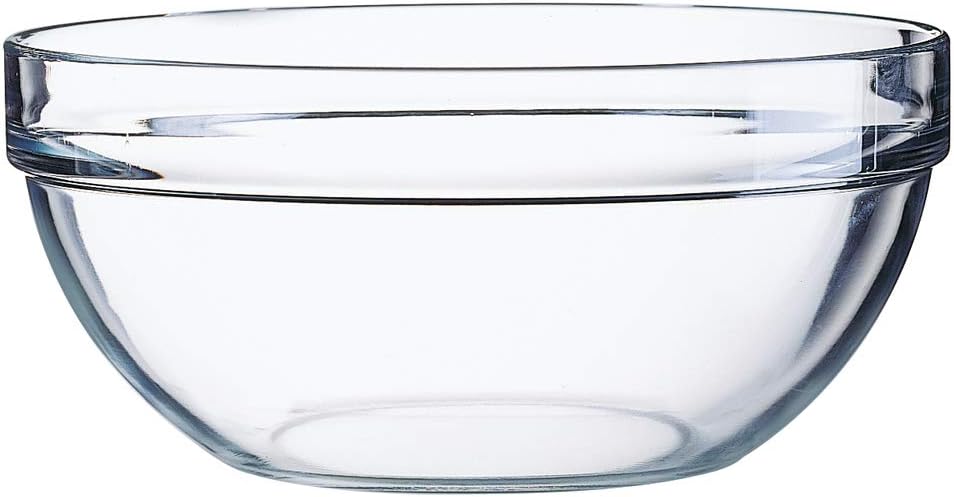 Arcoroc ARC 10021 Empilable Schale, Stapelschale, Schüssel, 23cm, 2.6 Liter, Glas, transparent, 1 Stück