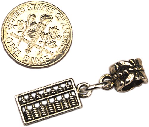 Charm, Pandora Style Pewter Color Abacus Dangle Charm