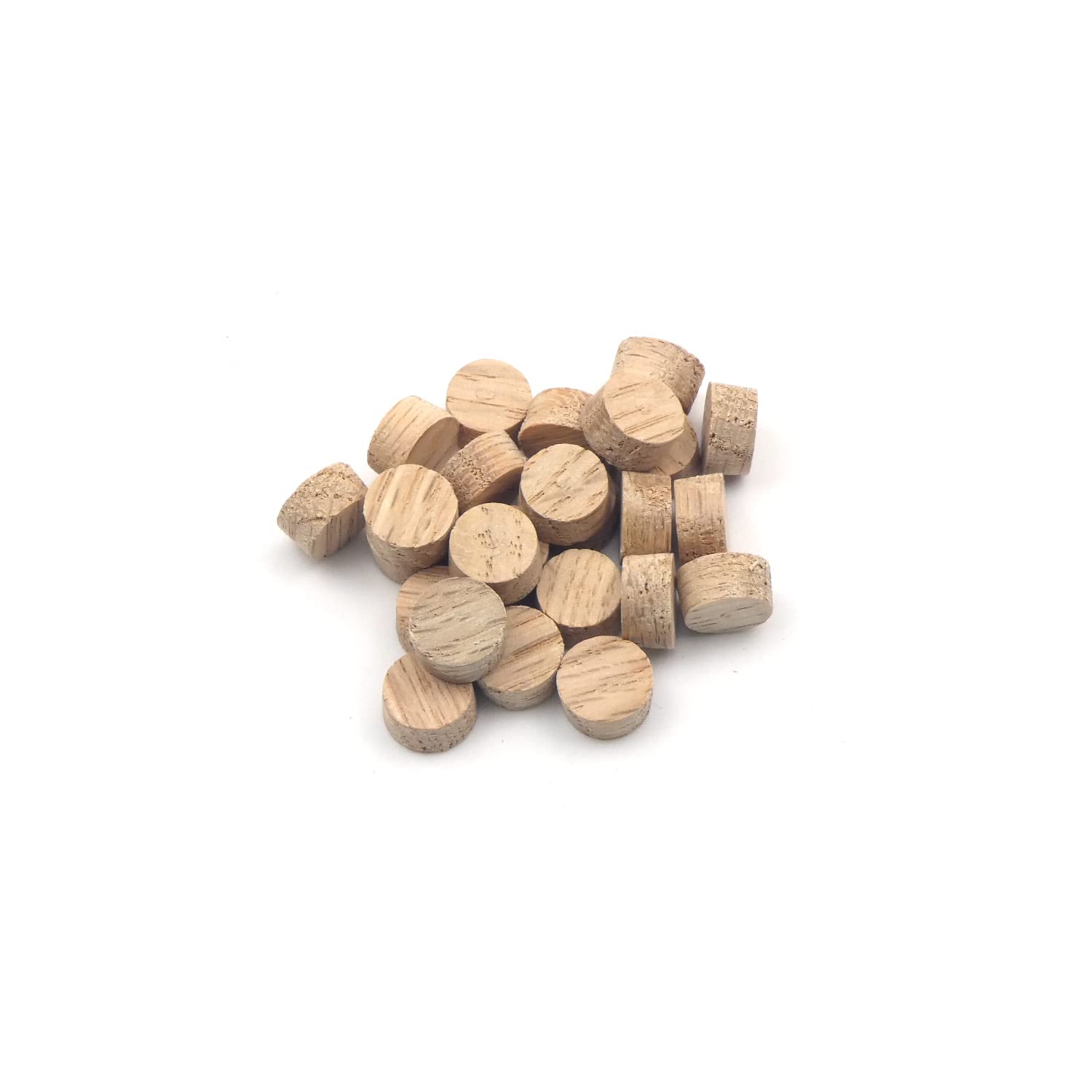 Oakcrafts - 12mm Oak Flat Head Cross Grain Plug - Pack of 25