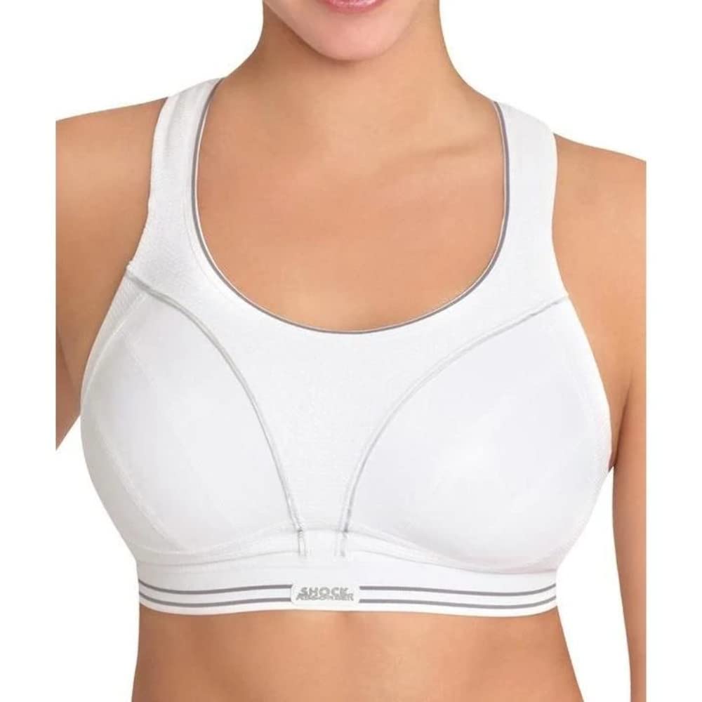 Champion Women's Shock Absorber S5044 Ultimate Run Bra Sports Bra, White, 36DD