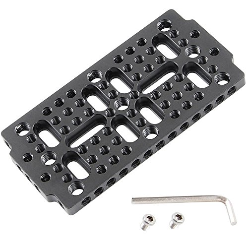 FOTYRIG Camera Plate Camera Cheese Plate Switching Mounting Plate DSLR with 1/4 3/8 Thread to Mount Battery Grip, Articulating Magic Arms, 15mm Rods, Batteries, Converter Boxes etc.