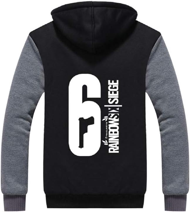 Rainbow Cosplay Hoodie Thick Fleece Velvet Jacket with Kangaroo Pocket Sweatshirt