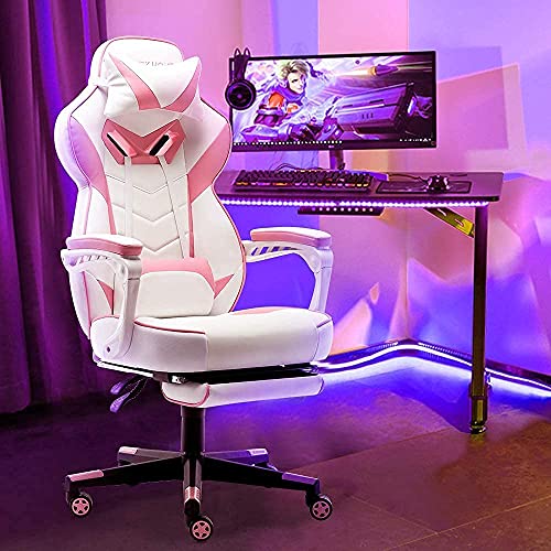 Bonzy Home Gaming Chair,Computer Office Chair Ergonomic PU Leather Chair with Footrest,Recliner 