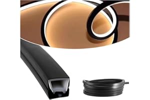 DGLILUAN Black Silicone LED Diffuser Channel, 16.4 ft Flexible Waterproof Bendable Neon Light Tube Silicone Cover for Led Light Strip for Indoor Outdoor Lighting, 16 x 16mm