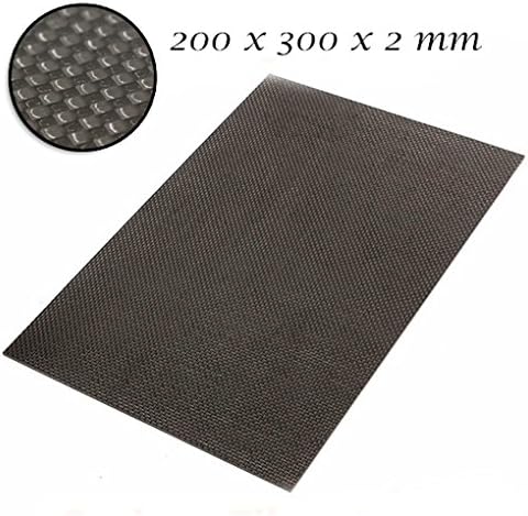 3K Carbon Fiber Plate Panel Sheet 2mm Thickness 200×300×2mm gloss surface of both sides ZevenMart