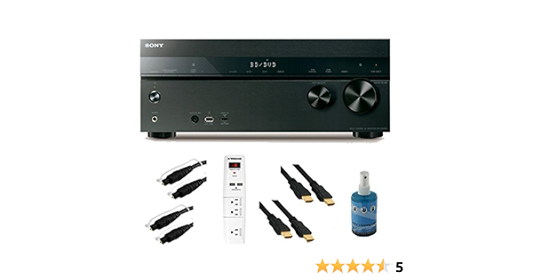 Amazon Com Sony Str Dh750 7 2ch 1015 Watt A V Receiver With Bluetooth Plus Hook Up Bundle Includes 3 Outlet Surge With 2 Usb Ports Two 6ft Optical Toslink 5 0mm Od Audio Cables Two 6