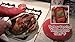 Silicone Oven Mitts, 1 Pair (2 x Dark Red Mitt), Deluxe Quilted Liner, Bonus Brush