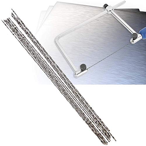 12 Pieces Scroll Saw Blades with Spiral Teeth for Wood Metal Plastic Cutting Sawing Carve Fits Most of Major Saw Brands etc. (2#)