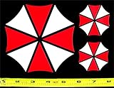 Resident Evil Umbrella Corporation Set of 3 HQ 2 Color Vinyl Sticker Decals!