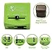 Worldwide Travel Adapter & Charger by Baer, 2 USB Super Fast Charging Ports, Universal Outlet, International Standard Cell Phone/Computer/Laptop/Tablet/GPS Chargers, For USA UK EU AUS w/ FREE pouch