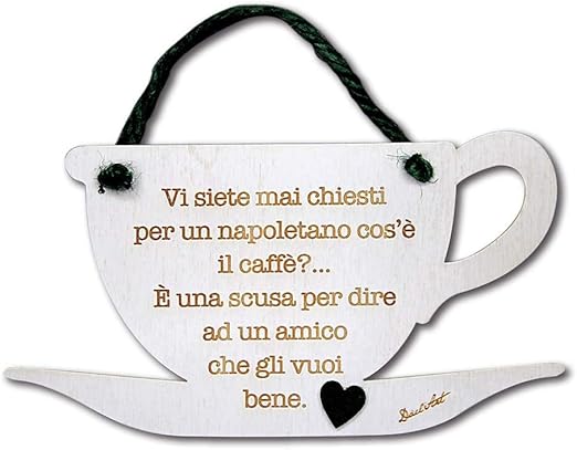Dacl Art Targa In Legno Tazza Caffe Napoletano Amicizia Tga 03 Made In Italy Amazon It Casa E Cucina